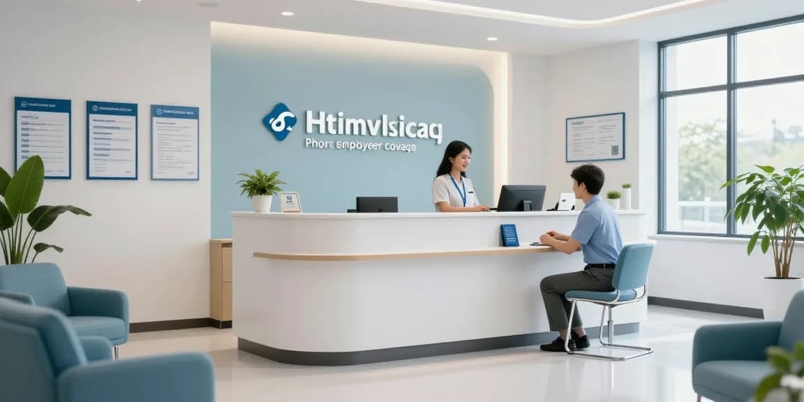 "ACA enrollment employer coverage loss: Medical clinic reception area promoting patient care and health services."