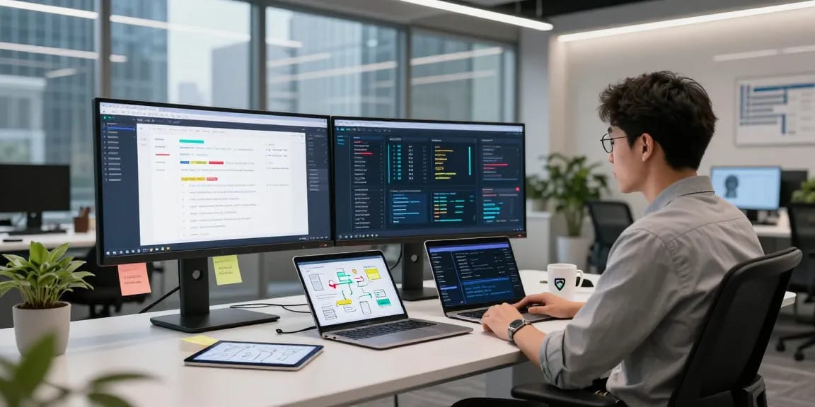 AI detector workspace showing dashboards with real-time analytics and flagged content categories.
