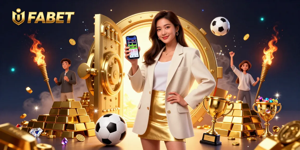 Bet on your favorite sports with UFABET in a vibrant 3D casino illustration filled with riches.