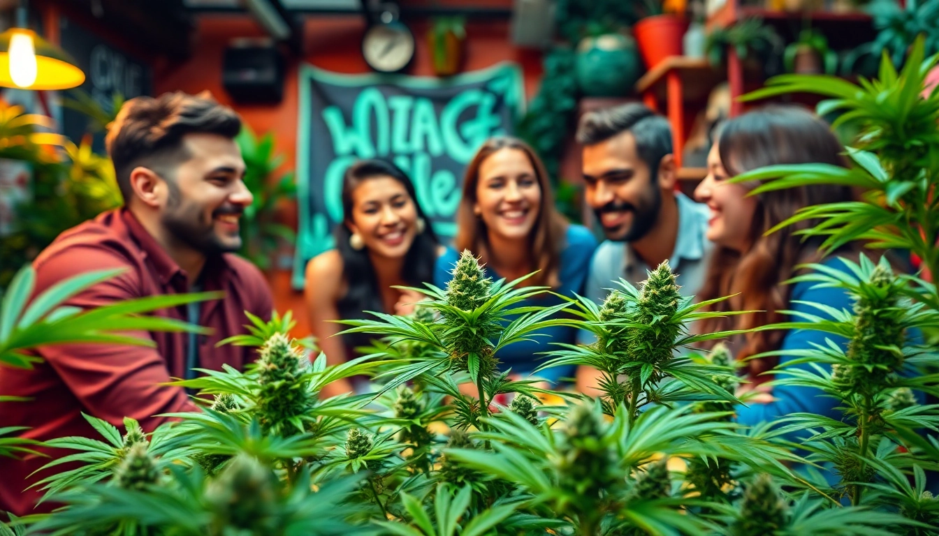 Experience the vibrant atmosphere at Mr Joint weed Club Madrid: during a cannabis enthusiast gathering.