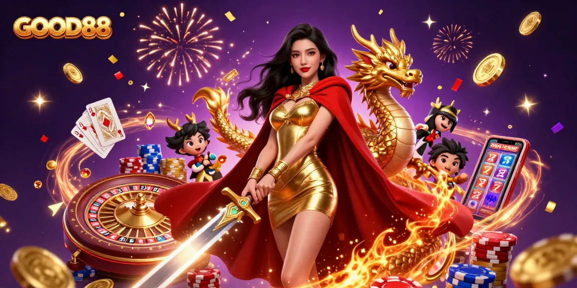 Engage with exciting gaming experiences at GOOD88 with dynamic casino elements and vibrant energy.