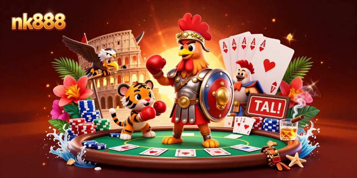 Join the action with nk888's 3D gladiator rooster in an epic casino showdown.