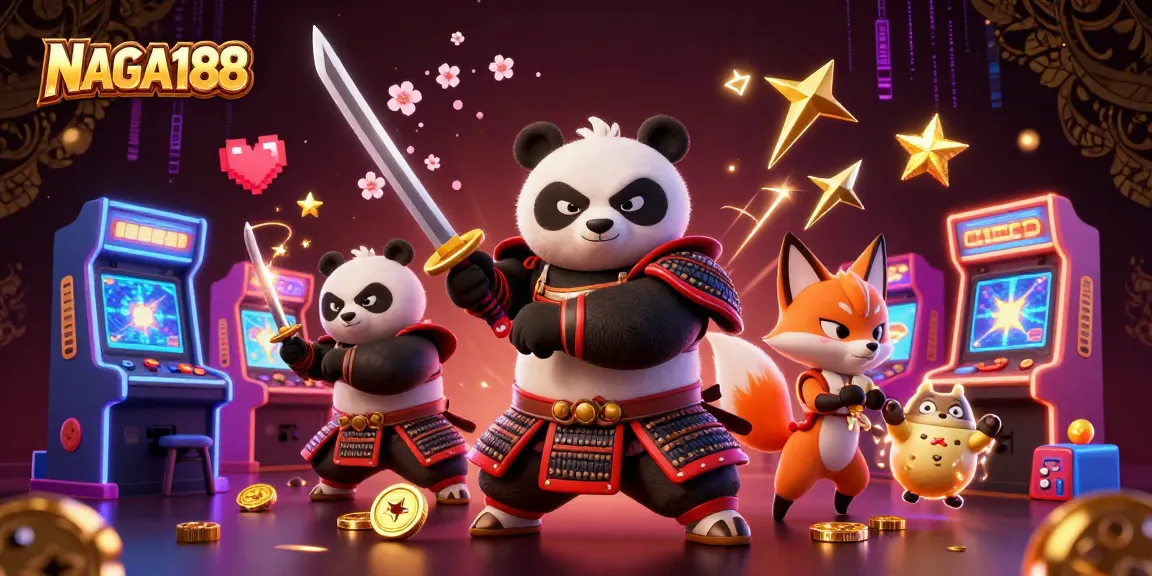 NAGA188 menghadirkan aksi seru samurai panda, rubah ninja, dan tanuki spiritual dalam permainan kasino yang penuh warna.