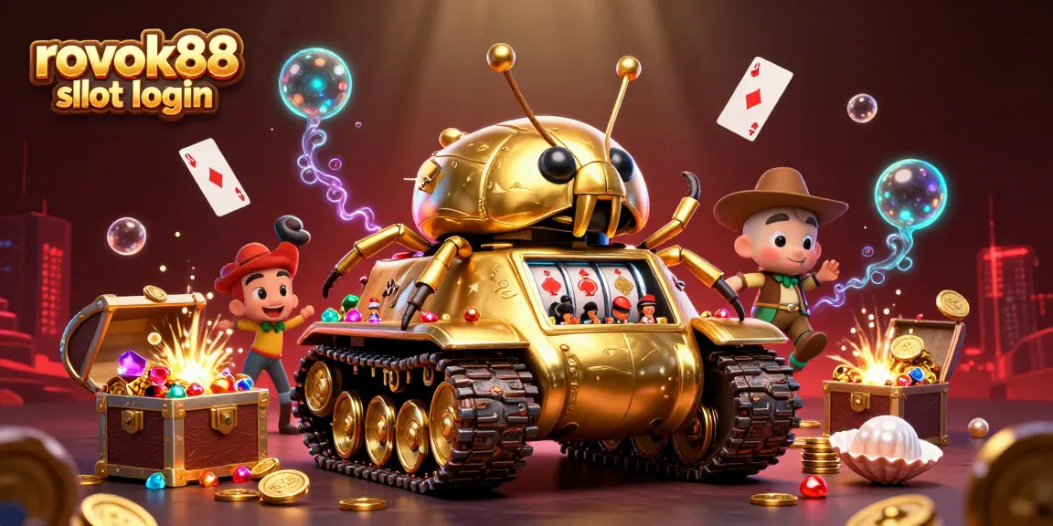 Engage with rokok88 slot login through a vibrant 3D illustration showcasing a unique casino experience.