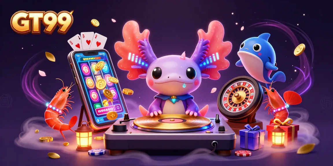 Win big with GT99 in an immersive 3D casino experience featuring vibrant characters and dynamic gaming elements.