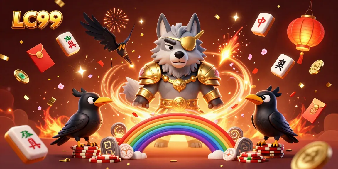 LC99 enriches the gaming experience with a vibrant, dynamic casino-themed digital illustration.