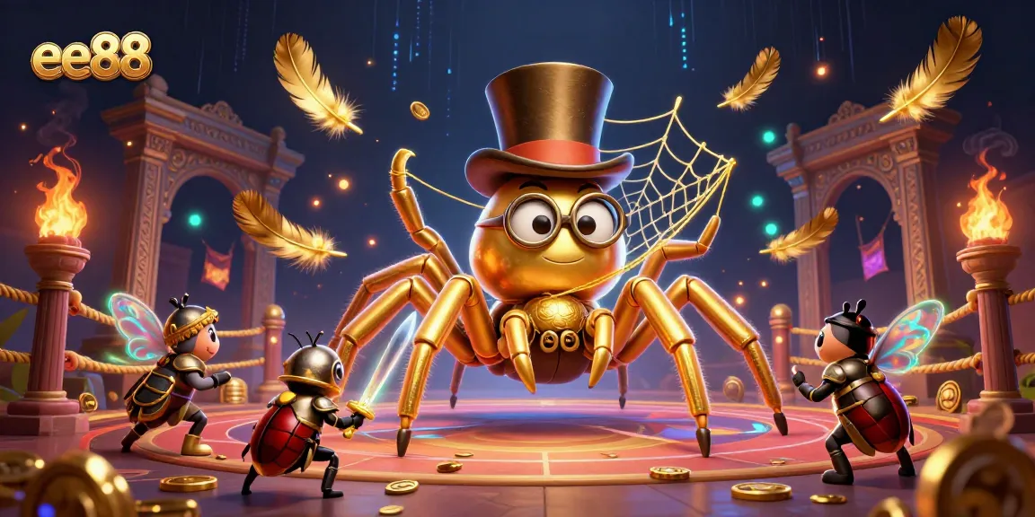 Engage with the thrilling world of ee88 as a golden tarantula weaves a fortune at the casino.