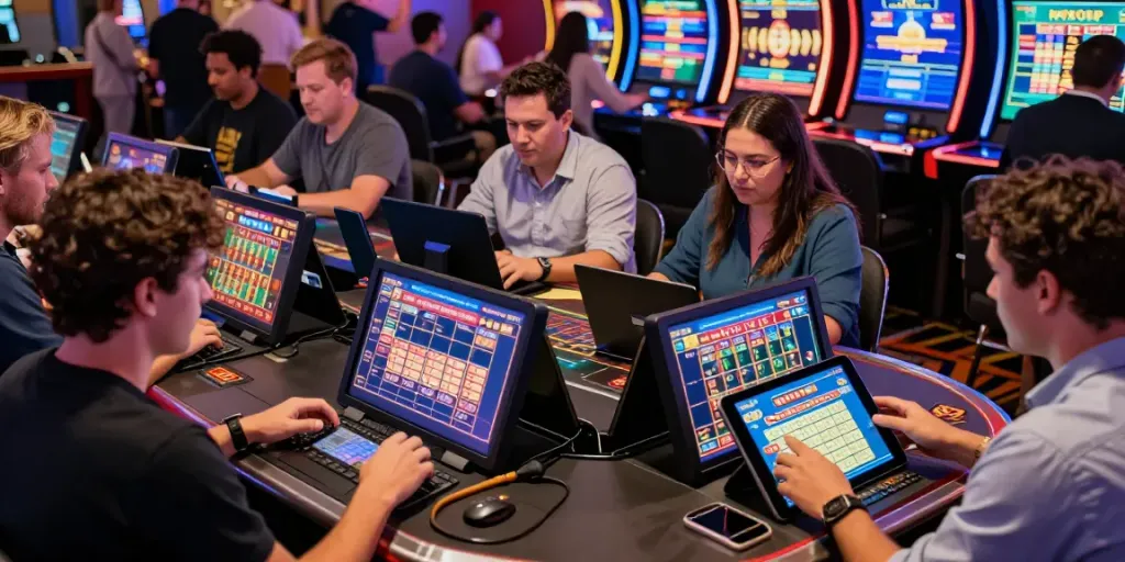 Pemain digital terlibat dalam taruhan di https://totobet.net/ dengan suasana penuh semangat.