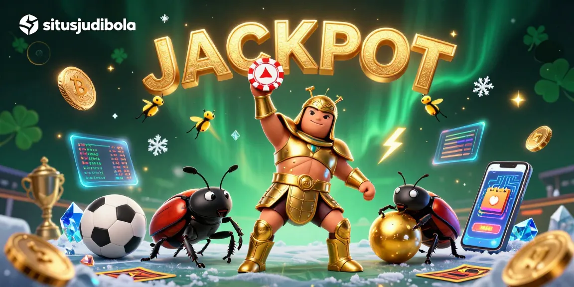 Engage with situsjudibola through an exciting sports betting scene showcasing victory and jackpot.