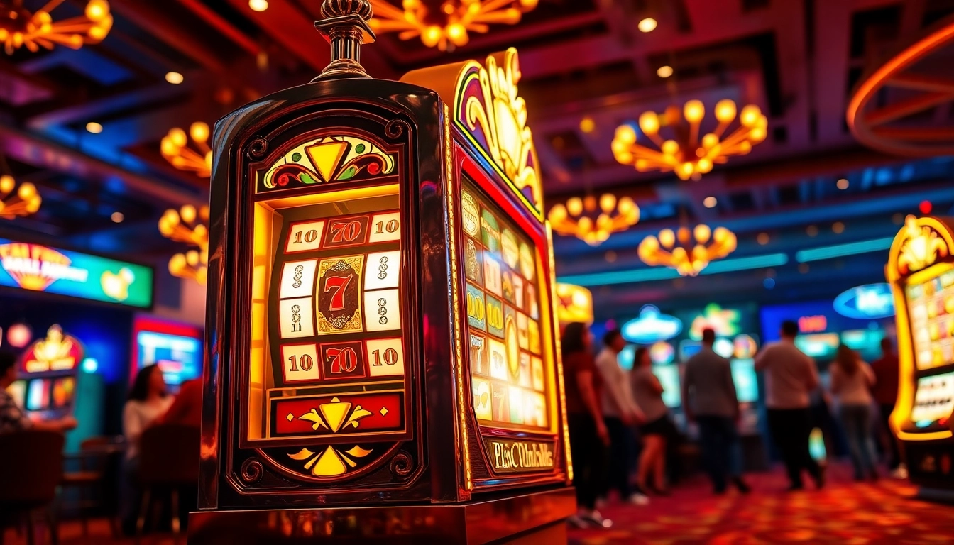 Menangkan permainan duniabet slot dengan slot machine yang mencolok di kasino.