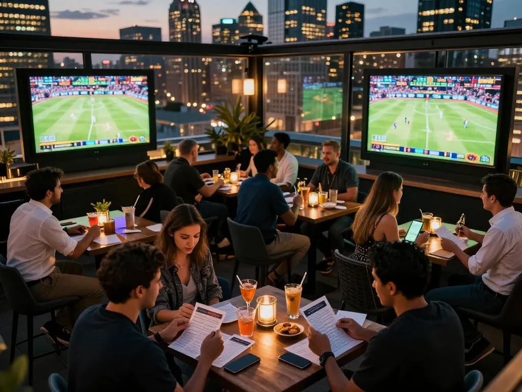 Excited bettors at fabet enjoying a dynamic sports event filled with vibrant atmosphere.
