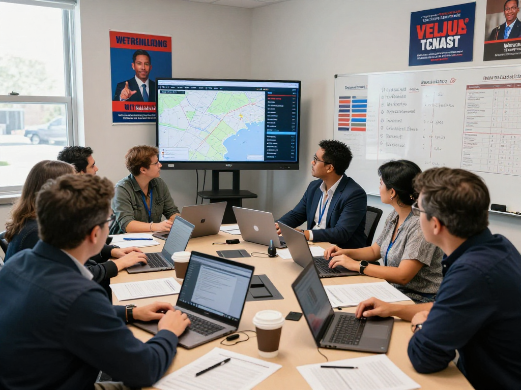 Effective digital fundraising for campaigns through team collaboration and strategic planning.