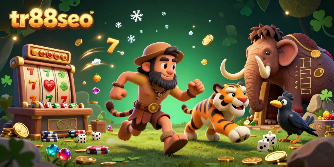 Experience thrilling slots and jackpots with tr88seo in a prehistoric casino atmosphere.