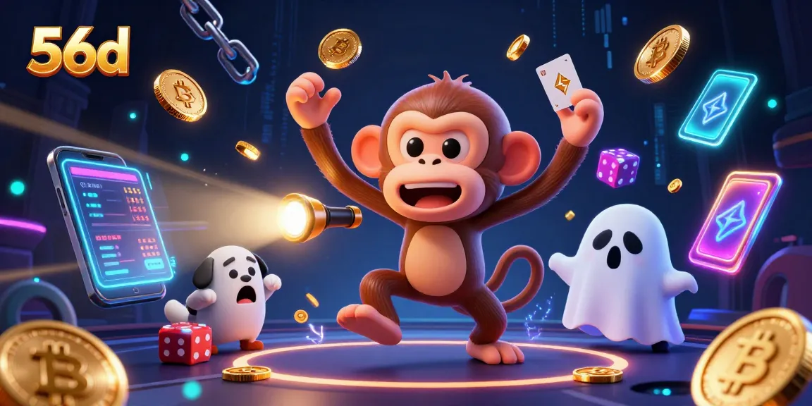 Experience thrilling gameplay at 56d as a playful ghost-hunter puppy tracks a mischievous monkey in a casino.