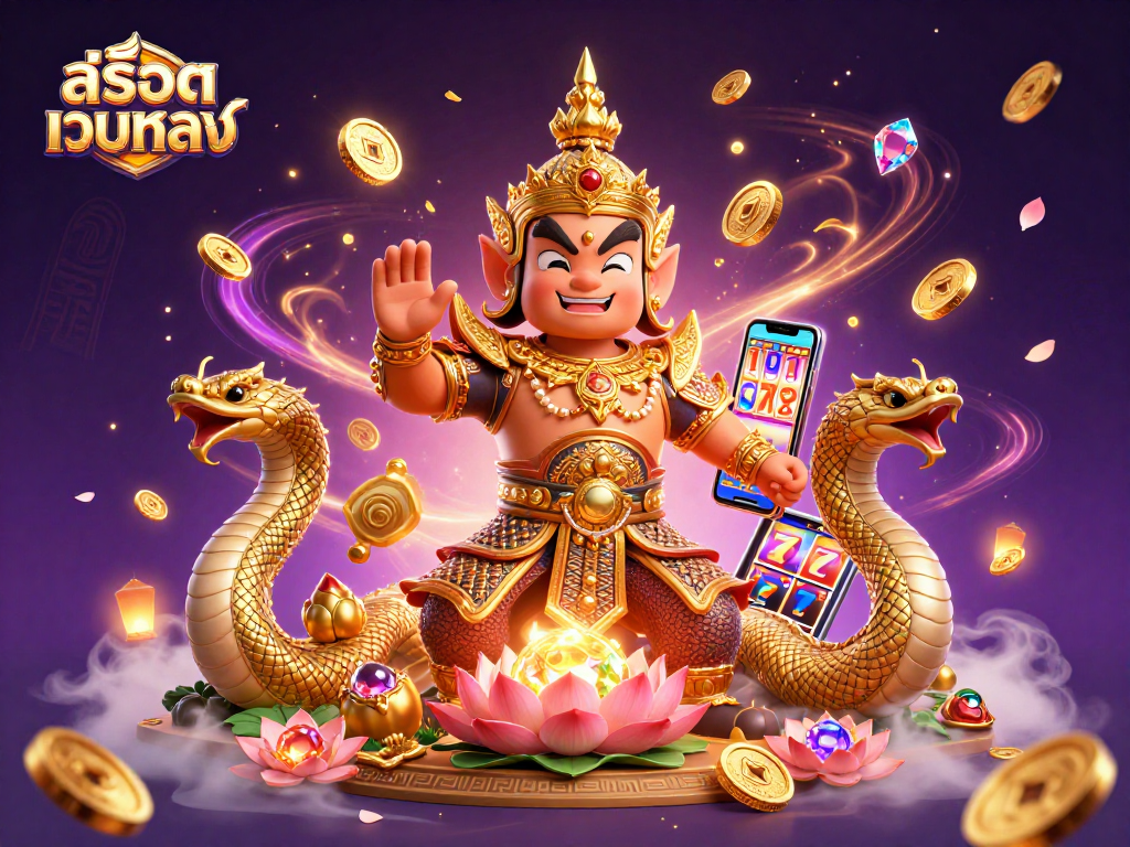 Engage with สล็อตเว็บตรง as you spin lucky slots amidst vibrant casino elements and 3D characters.