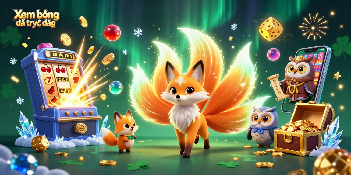 Xem bóng đá trực tiếp with vibrant characters and dynamic casino elements illustrating an engaging gambling scene.