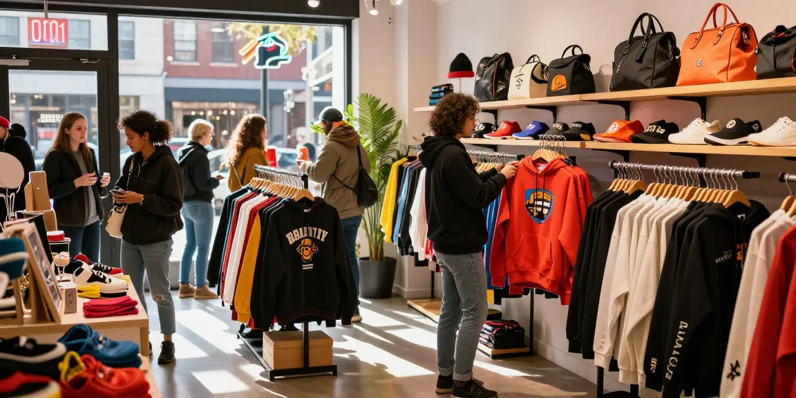 Fashion enthusiast exploring rokok88 daftar merchandise in vibrant urban retail setting.