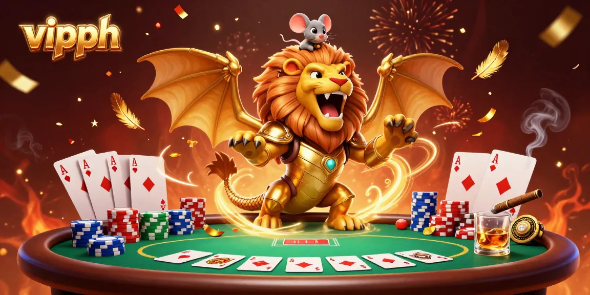 Engage in a vibrant vipph poker showdown with dynamic characters and action elements.