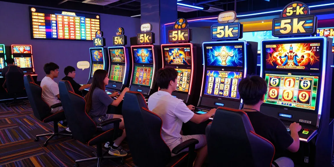 Exciting online gaming atmosphere with players enjoying slot 5k games in a vibrant virtual casino.