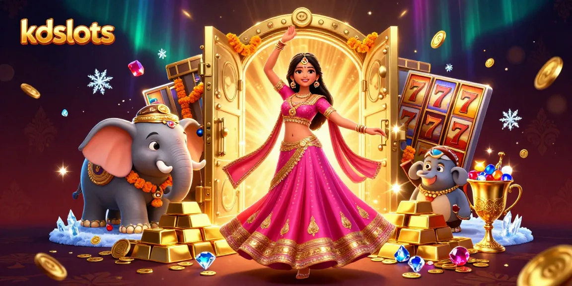 Spin the reels at kdslots with vibrant characters, gold coins, and dazzling gems!